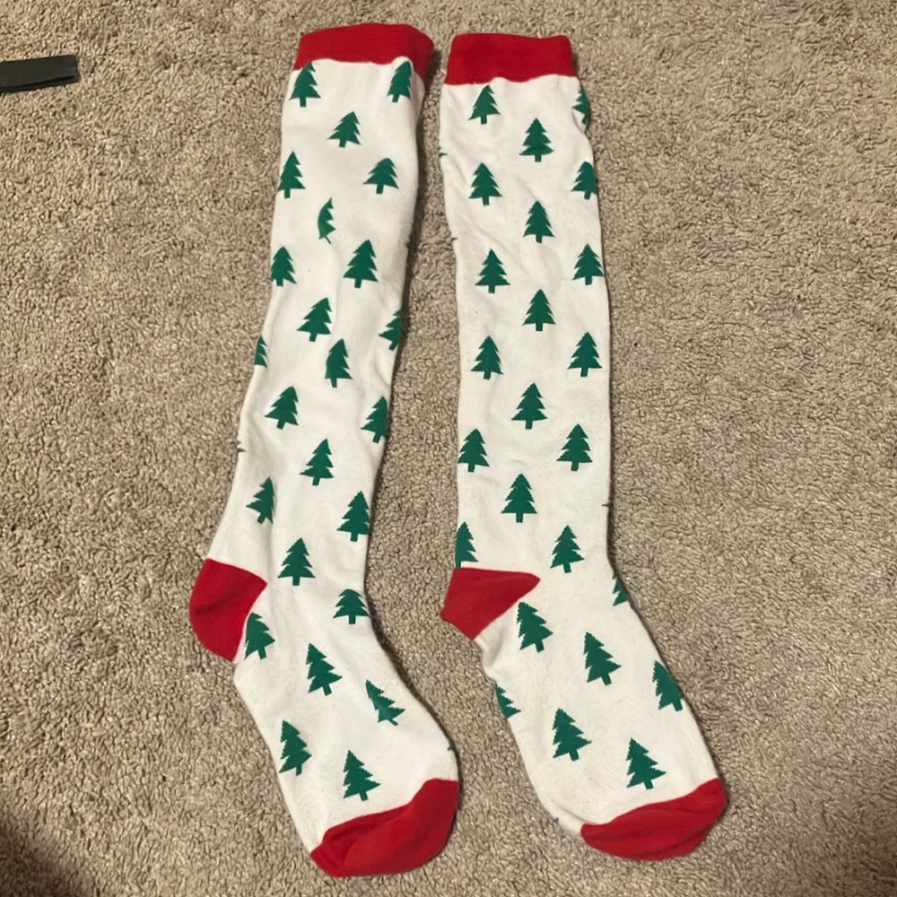 Christmas knee high socks